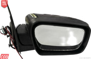 A black door/side mirror for a Mahindra Scorpio Mhawk with visible wires and an indicator.