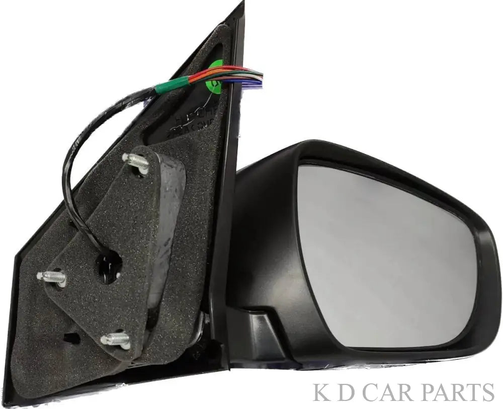 A black door mirror for a Maruti CIAZ motor vehicle, featuring a wiring harness.