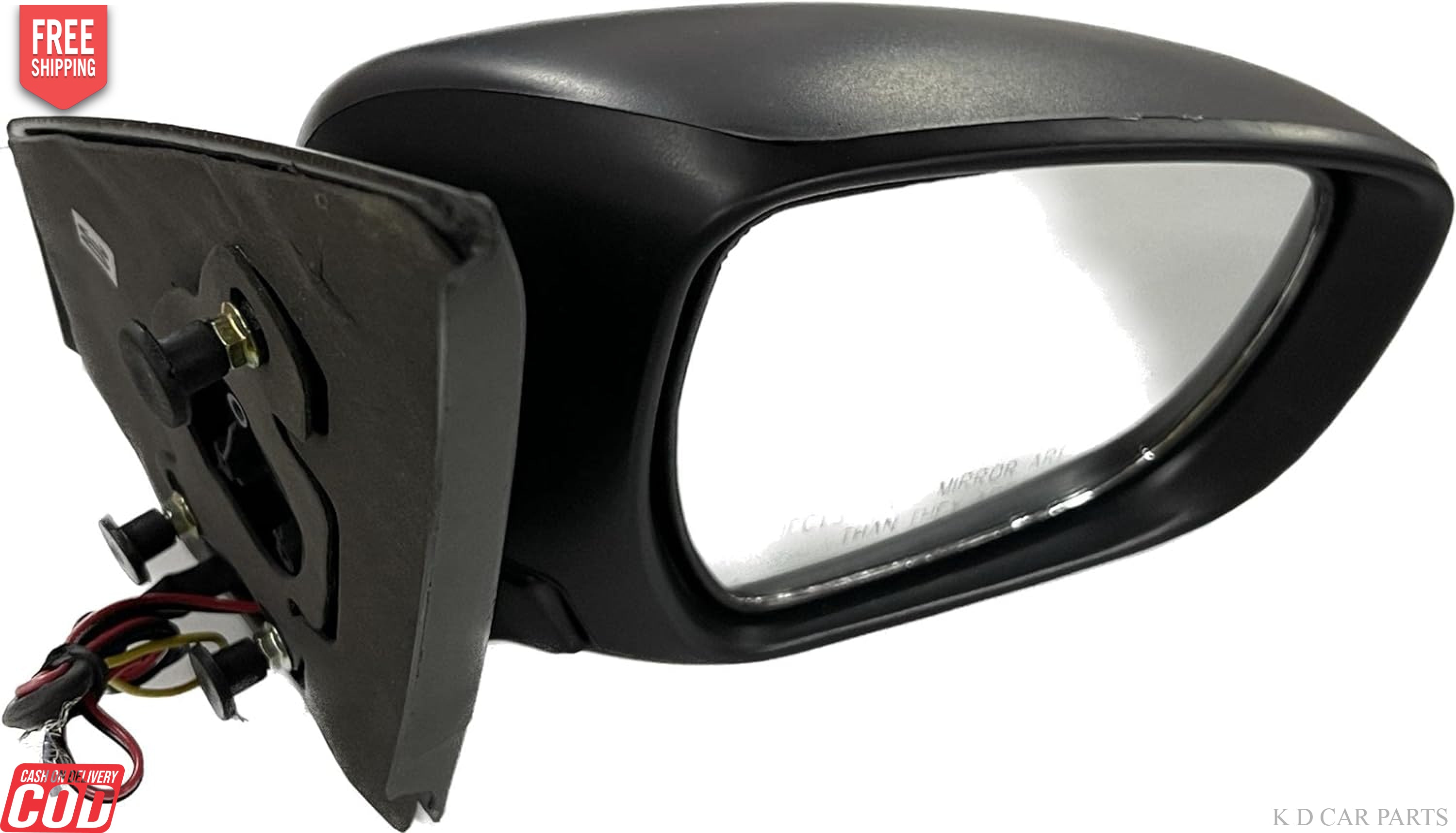 Black side mirror for Maruti Celerio with visible wiring and mounting points