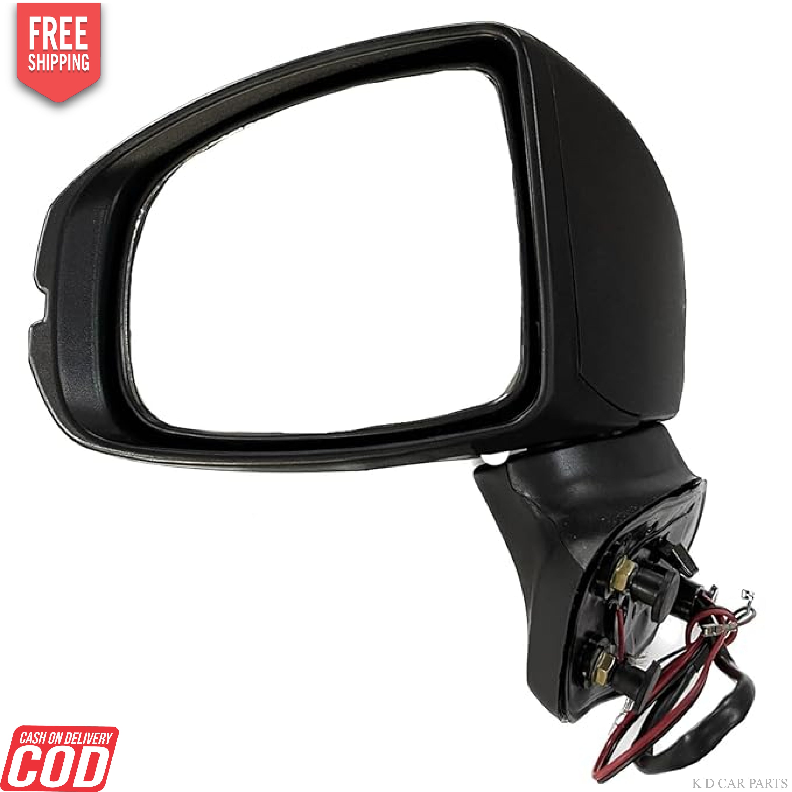 Car side mirror on a white background