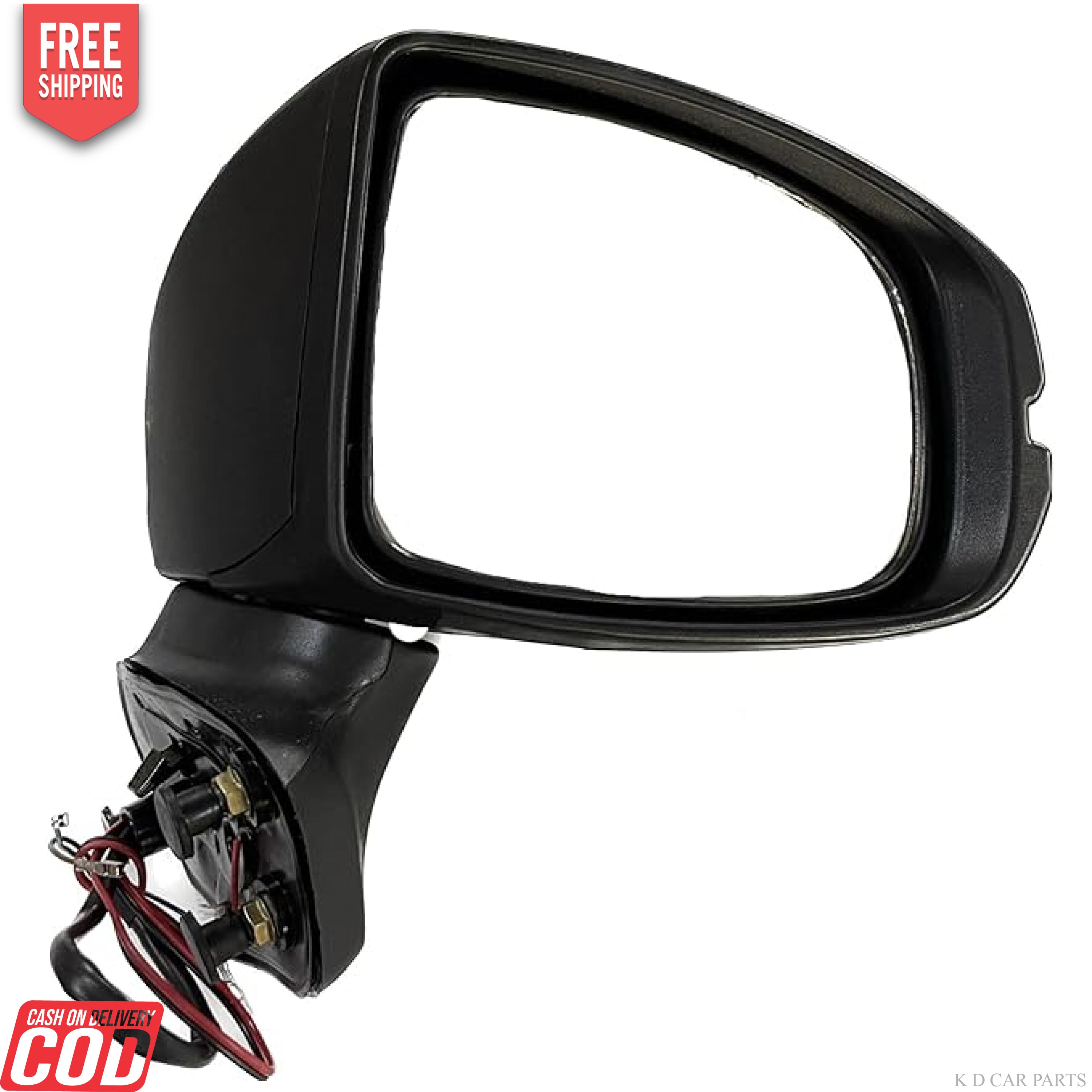 Car side mirror on a white background