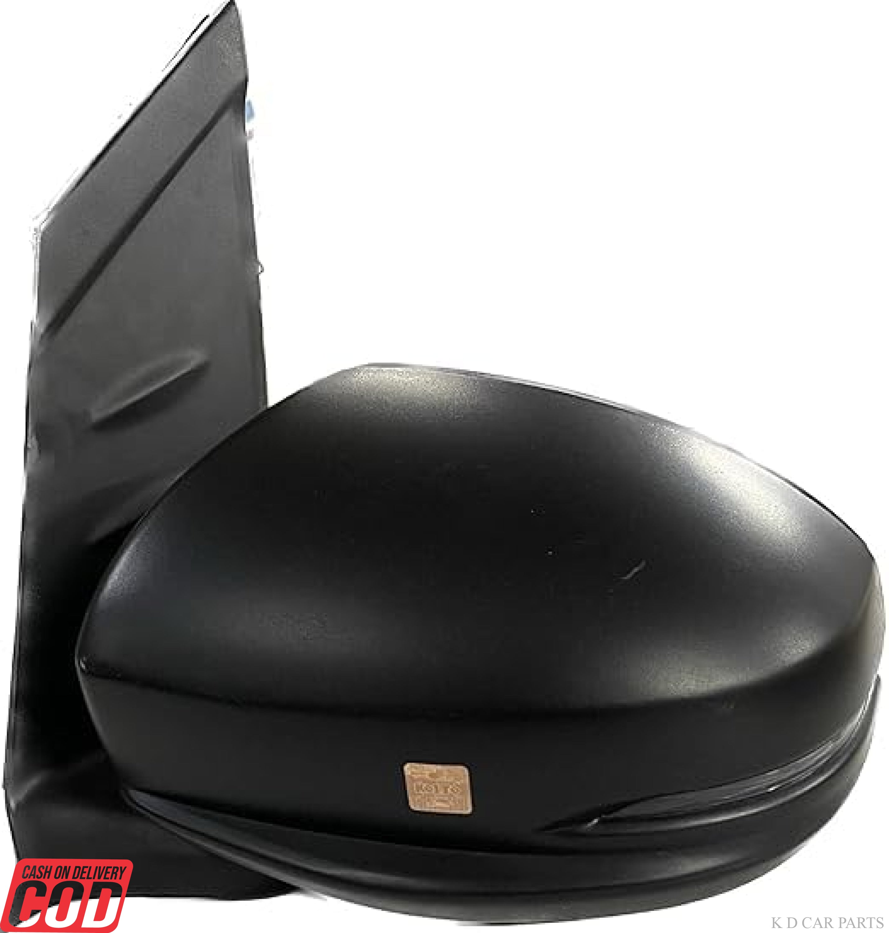 Black door mirror with automatic folding mechanism and integrated indicator for Honda Amaze 2016-2018.