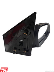 Black car mirror on a white background