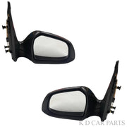 Pair of car side mirrors on a white background