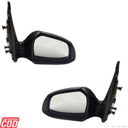 Pair of car side mirrors on a white background