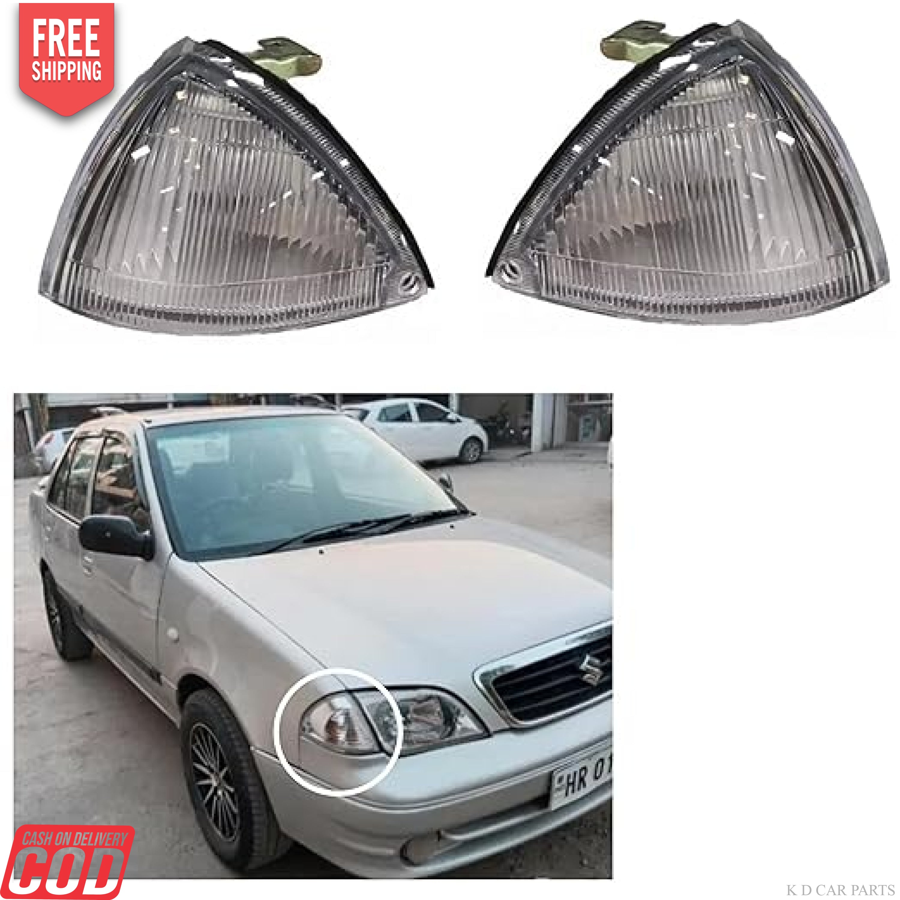 K D Corner/Indicator Light for Maruti Esteem TYPE 1/ TYPE 2 (Common) SET CORNER LIGHT