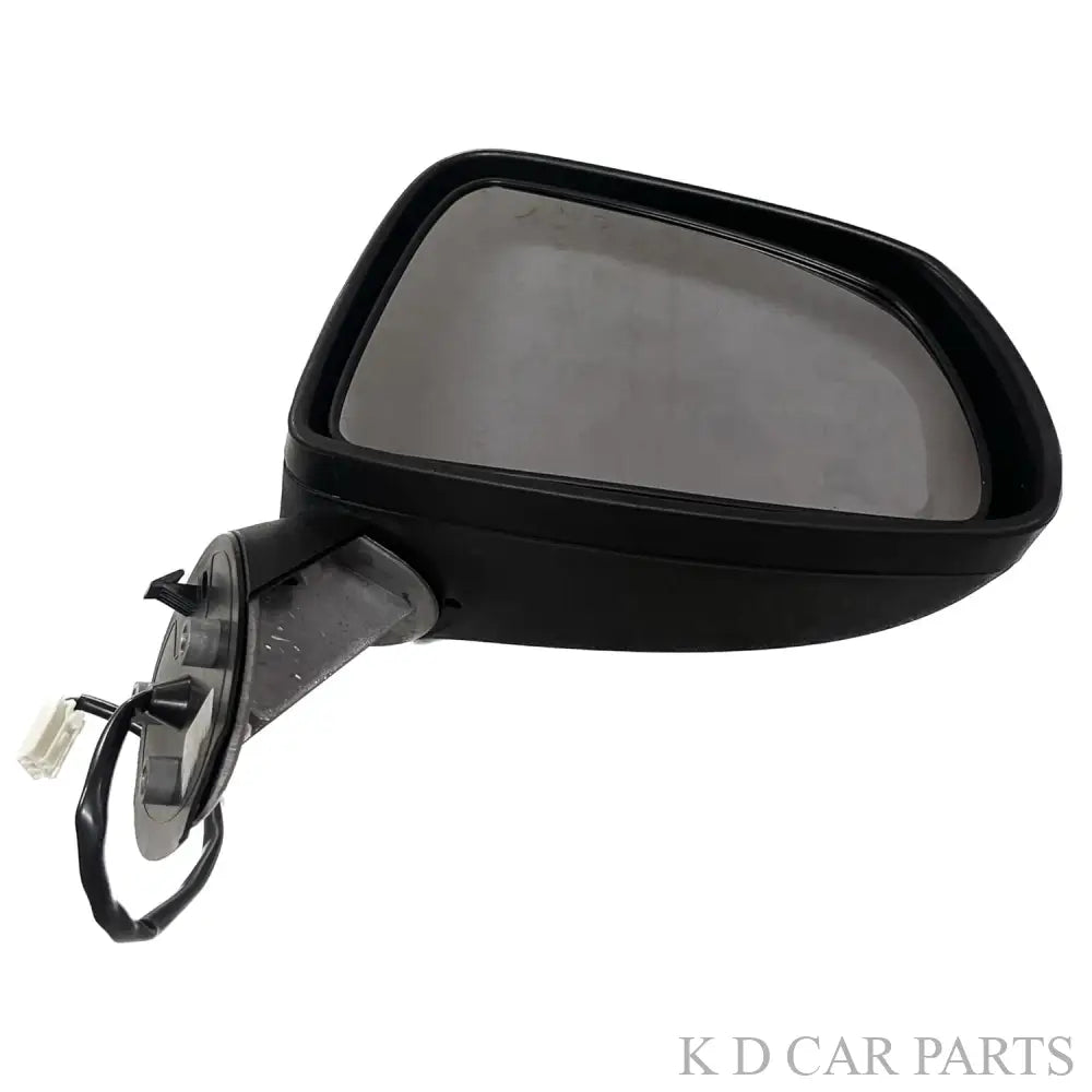 A black, shatter-resistant acrylic door/side mirror for Chevrolet Sail U-VA, with a visible wiring harness.