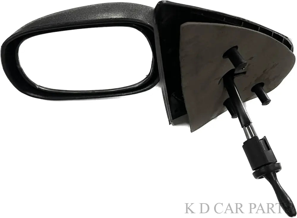 An adjustable door mirror for a Ford IKON, featuring a black casing and a clear mirror glass.