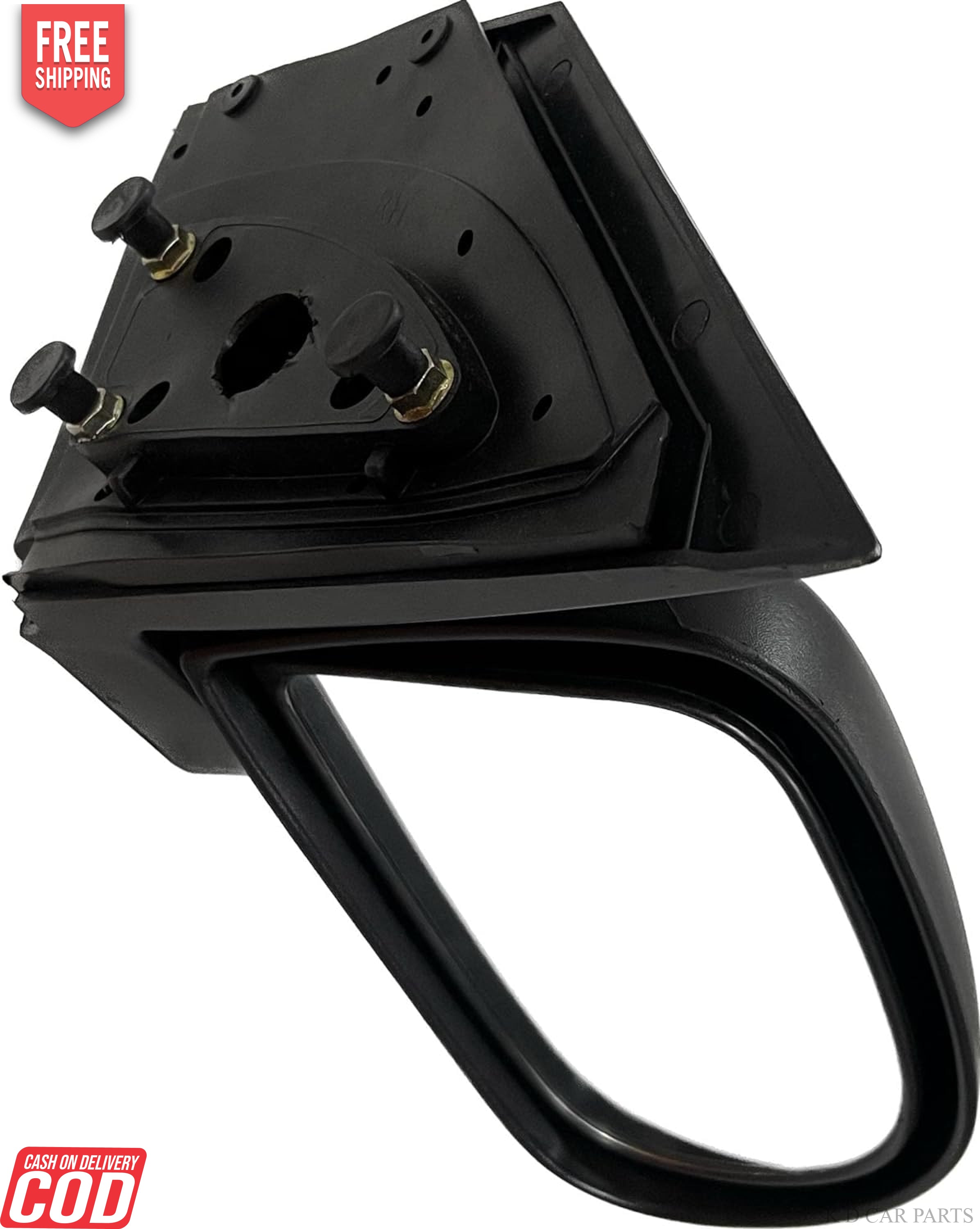 A black K D brand door mirror for a Hyundai Eon LX, showing a side mirror attached to a door mount.