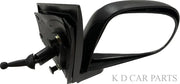 An adjustable side mirror for a Hyundai Eon VX, featuring a door mount and a black exterior.