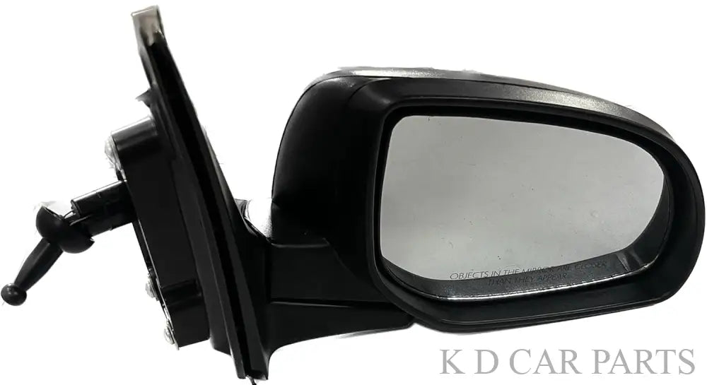 Adjustable door mirror for Hyundai I20 2008-2014, black in color, with mounting points visible.