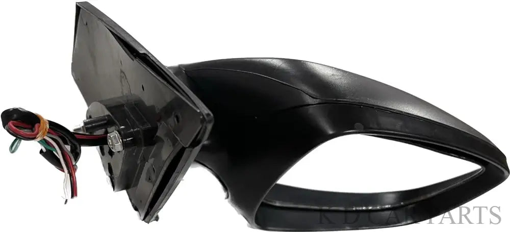 A black K D brand door side mirror for a Hyundai Verna Fluidic motor vehicle, with indicator, non-auto fold type, for the years 2011-2017.