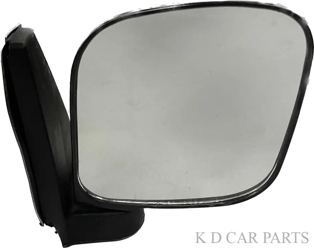 A black K D brand door mirror for a Mahindra Maxximo vehicle.