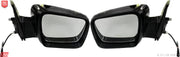 Black, motorized side mirror for Mahindra TUV 300 / BOLERO NEO vehicles, featuring a shatter-resistant acrylic mirror with a visible wiring harness.