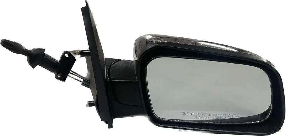A black K D brand manual adjustable door mirror for Mahindra Xylo/Quanto vehicles.