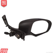 Black K D brand door/side mirror for Maruti Ertiga manual 2012-2017 with shatter-resistant acrylic mirror and weather-resistant ABS plastic casing.