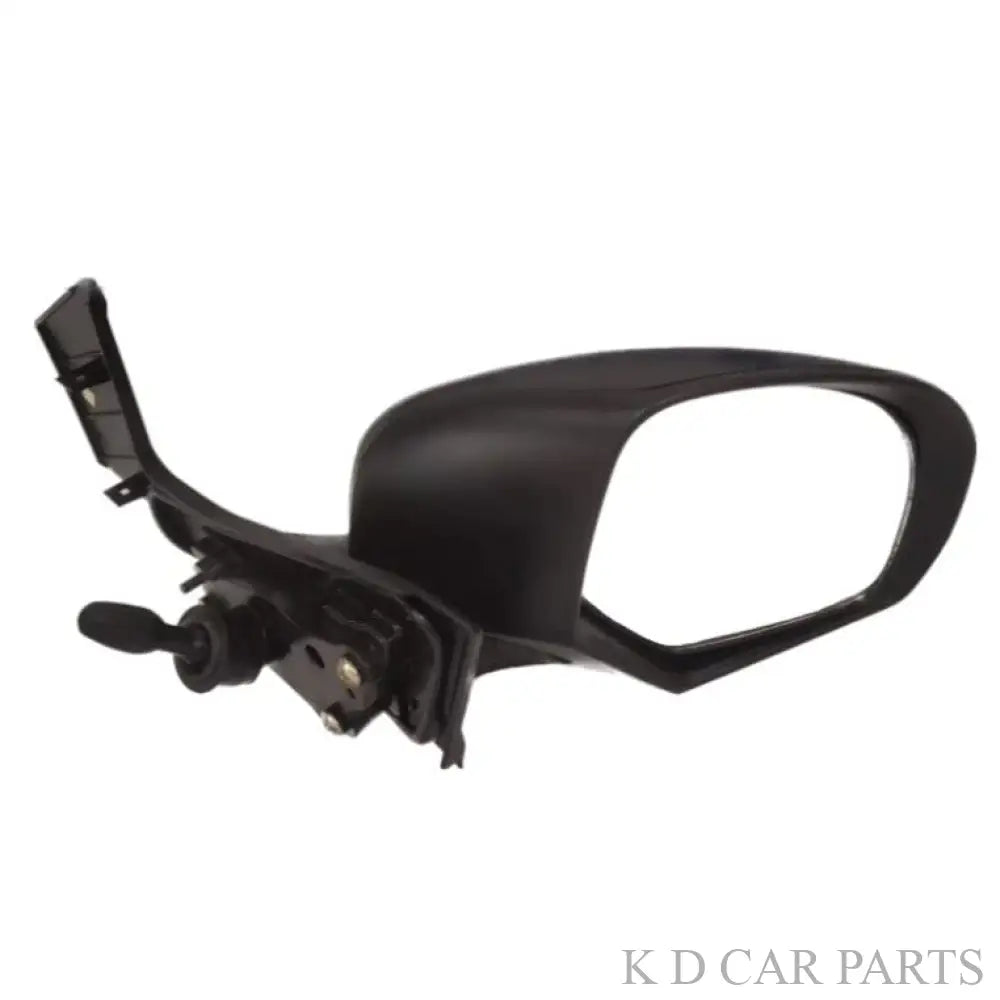 Black K D brand door/side mirror for Maruti Ertiga manual 2012-2017 with shatter-resistant acrylic mirror and weather-resistant ABS plastic casing.