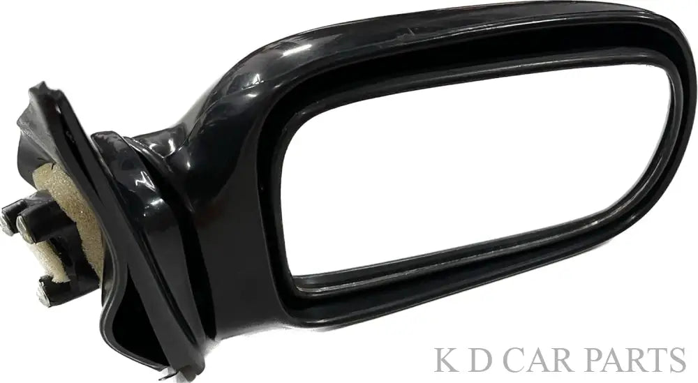 A black K D brand door mirror for a Maruti Esteem LX vehicle.