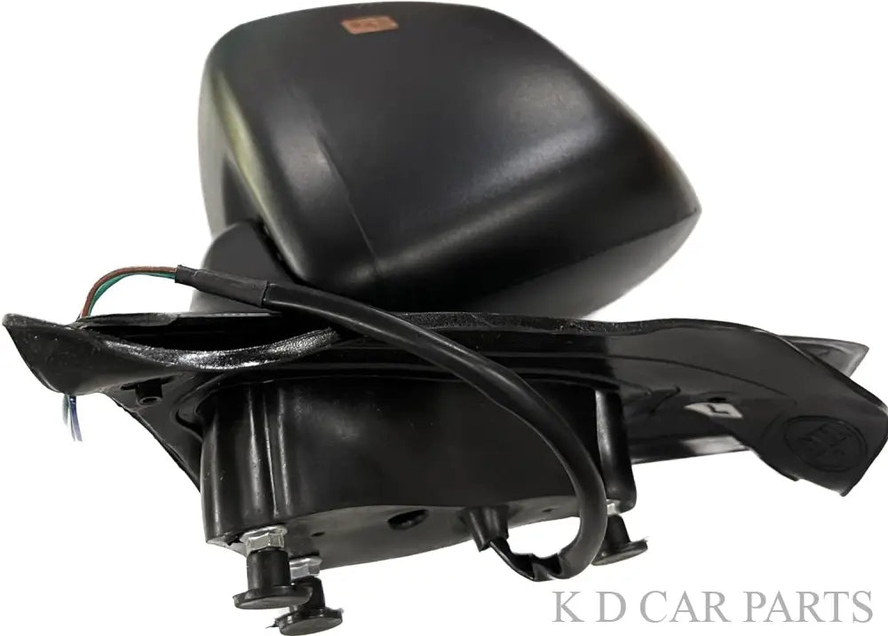 A black K D brand door mirror for a Maruti SX4 motor vehicle. The mirror is shown with a coupler and wiring, indicating it is designed to be mounted on the vehicle's door.