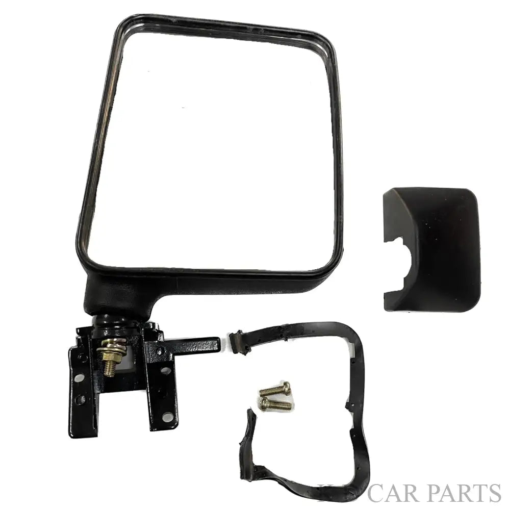 A black K D brand door mirror for a Maruti Wagonr 2000-2006, including mounting components, against a white background.