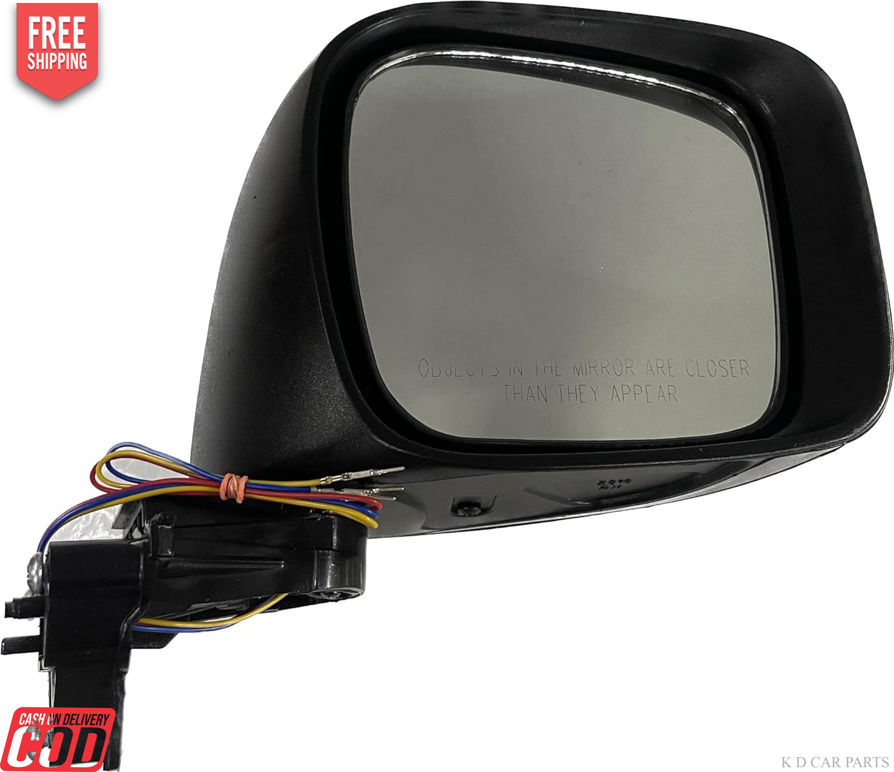 K D brand motorized door/side mirror for Maruti Wagonr 2010-2018 with visible wiring and mounting points.