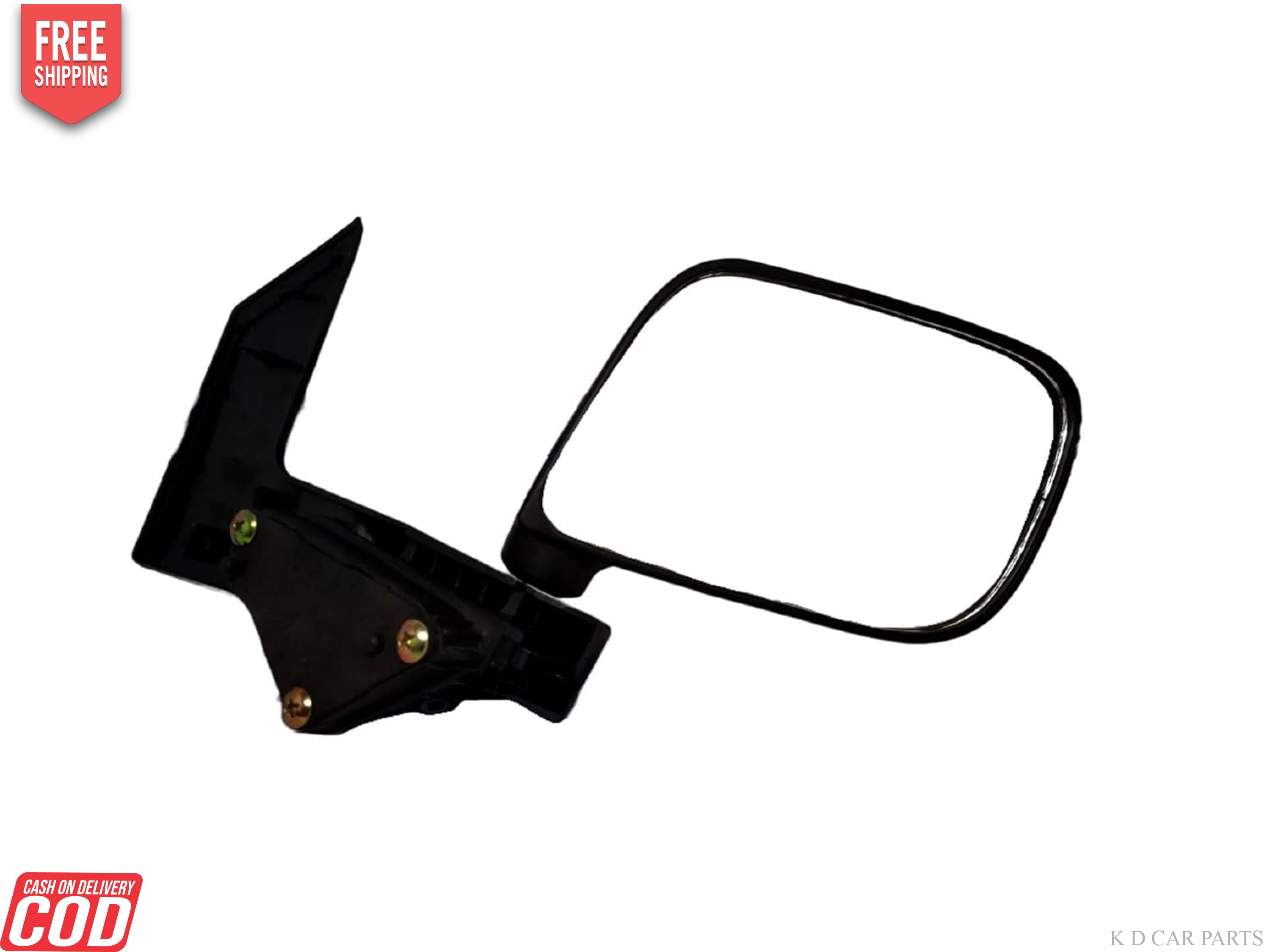 A black K D brand door mirror for a Maruti Wagonr 2010-2018 with mounting points visible.