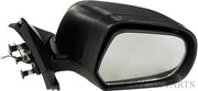 A black motorized side mirror for a car, without an indicator, designed to fit Nissan Sunny or Renault Scala.