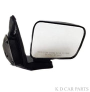 A black K D brand door mirror for a Renault KWID Ordinary 2015-2019 vehicle.