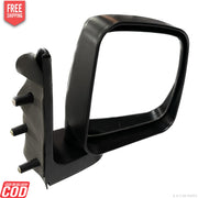 A black K D brand side rear view door mirror for a Tata Super Ace car.