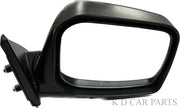 A black K D brand side rear view door mirror for a Tata Xenon Non-Adjustable vehicle.