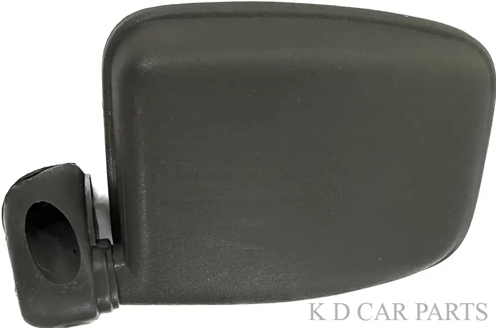 KD brand clear side mirror for Toyota Qualis with door mount, showing the mirror glass and the black mounting bracket.
