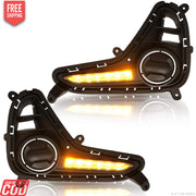 K D DRL Fog Lamp Cover with Turn Indicator for Hyundai Grand i10 Type 2 2016-2019 fog lamp