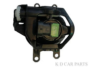 Mechanical component with a green label on a white background