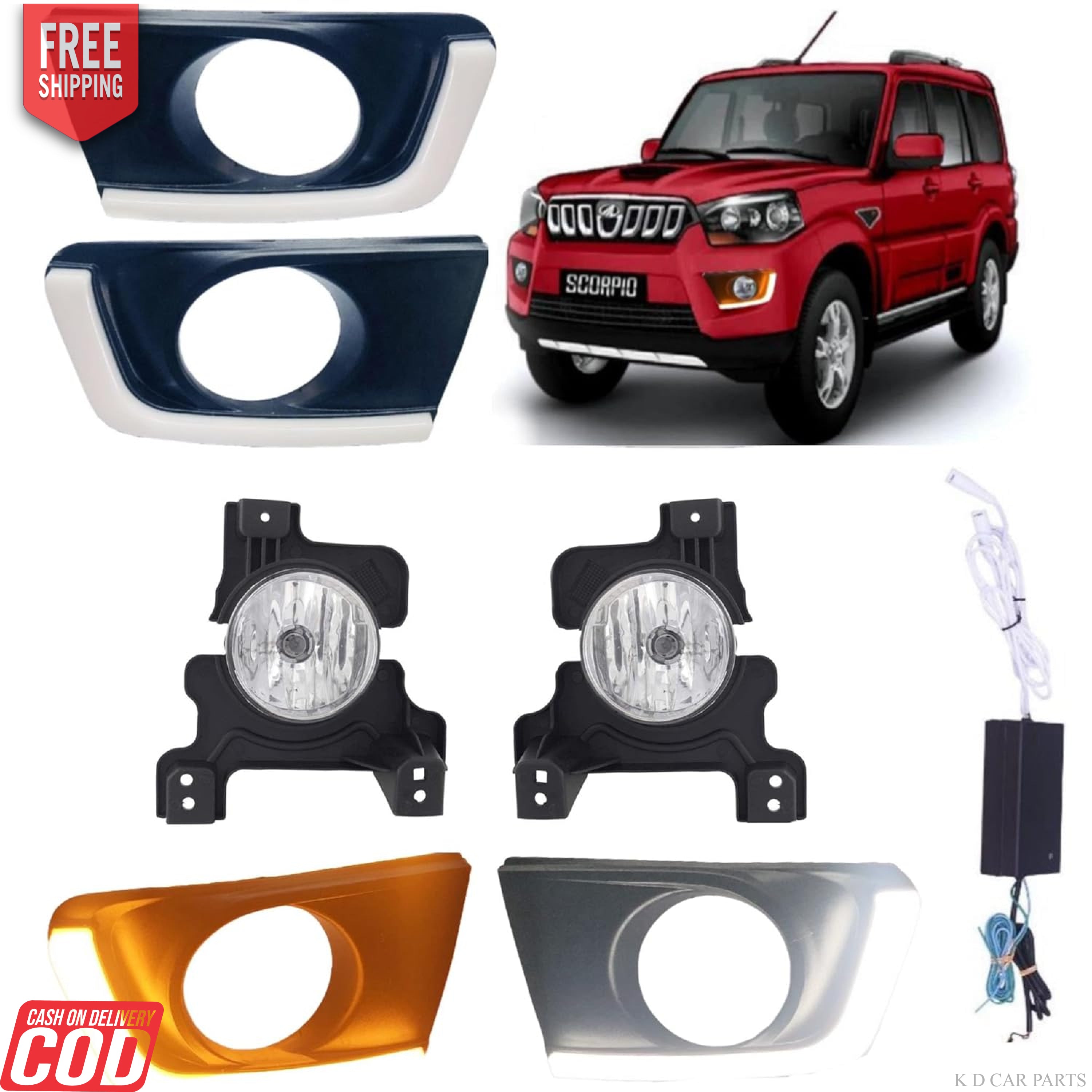 FOG LIGHT FOR SCORPIO LED DRL