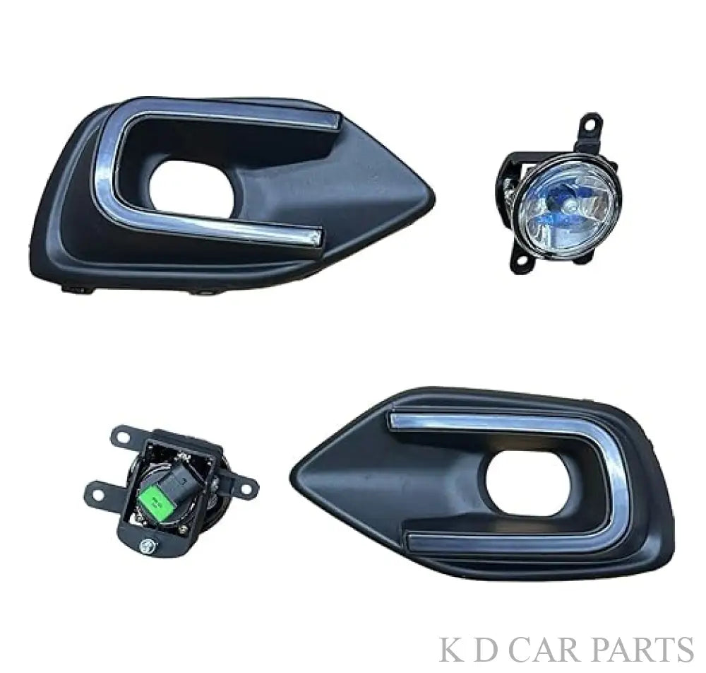 K D Fog Lamp Set for Maruti Swift 2024-NOW WITH COVERS fog lamp