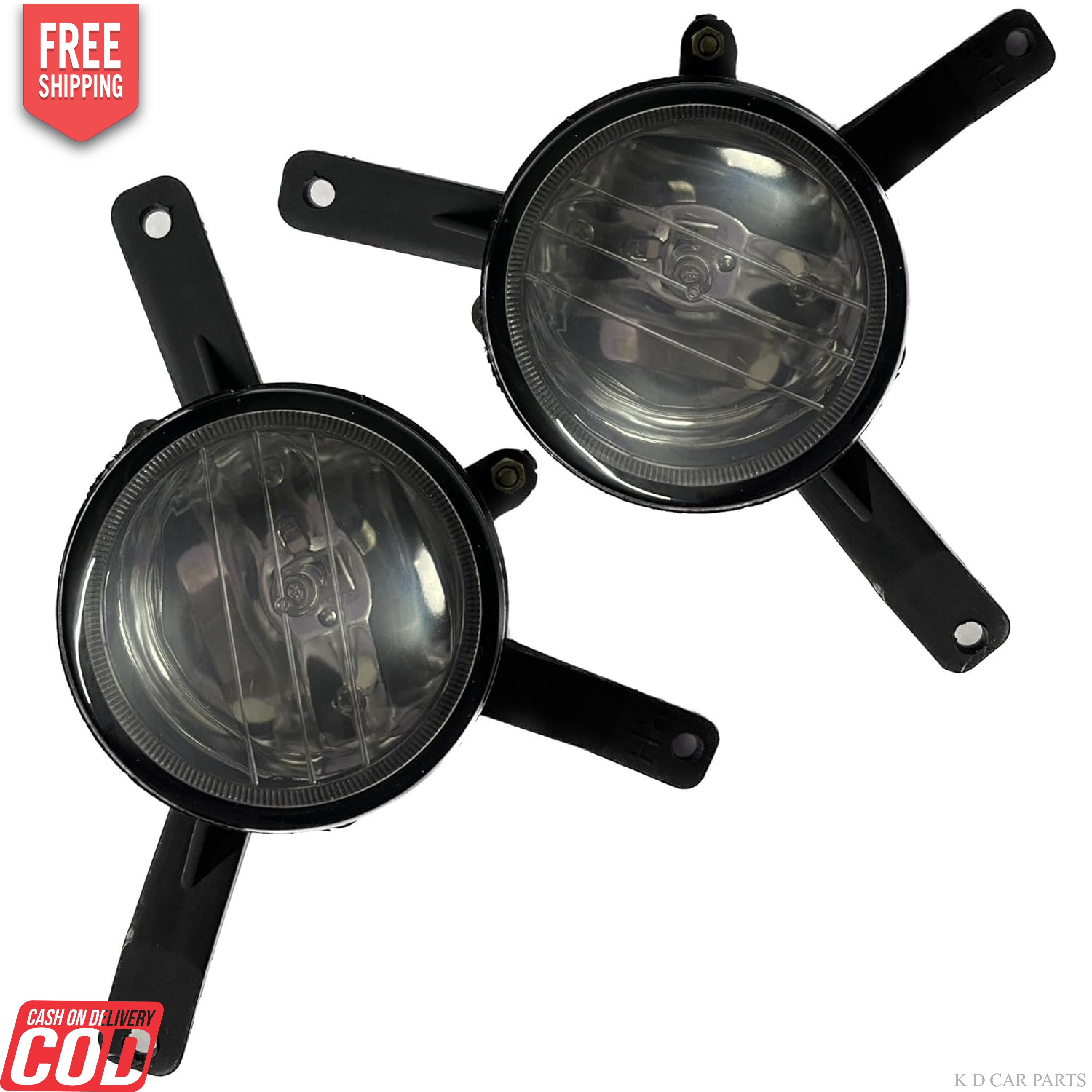 K D Fog Lamp set For Tata Indica VISTA 2008-2015/ MANZA 2009-2015 (Pair) With Bulb fog lamp