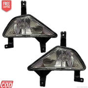 A pair of KD brand fog lamps for Tata Nano Type 1 vehicles, featuring a halogen bulb design, mounted on a black plastic base.