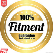 Gold and black logo with '100% Fitment Guarantee' text on a white background