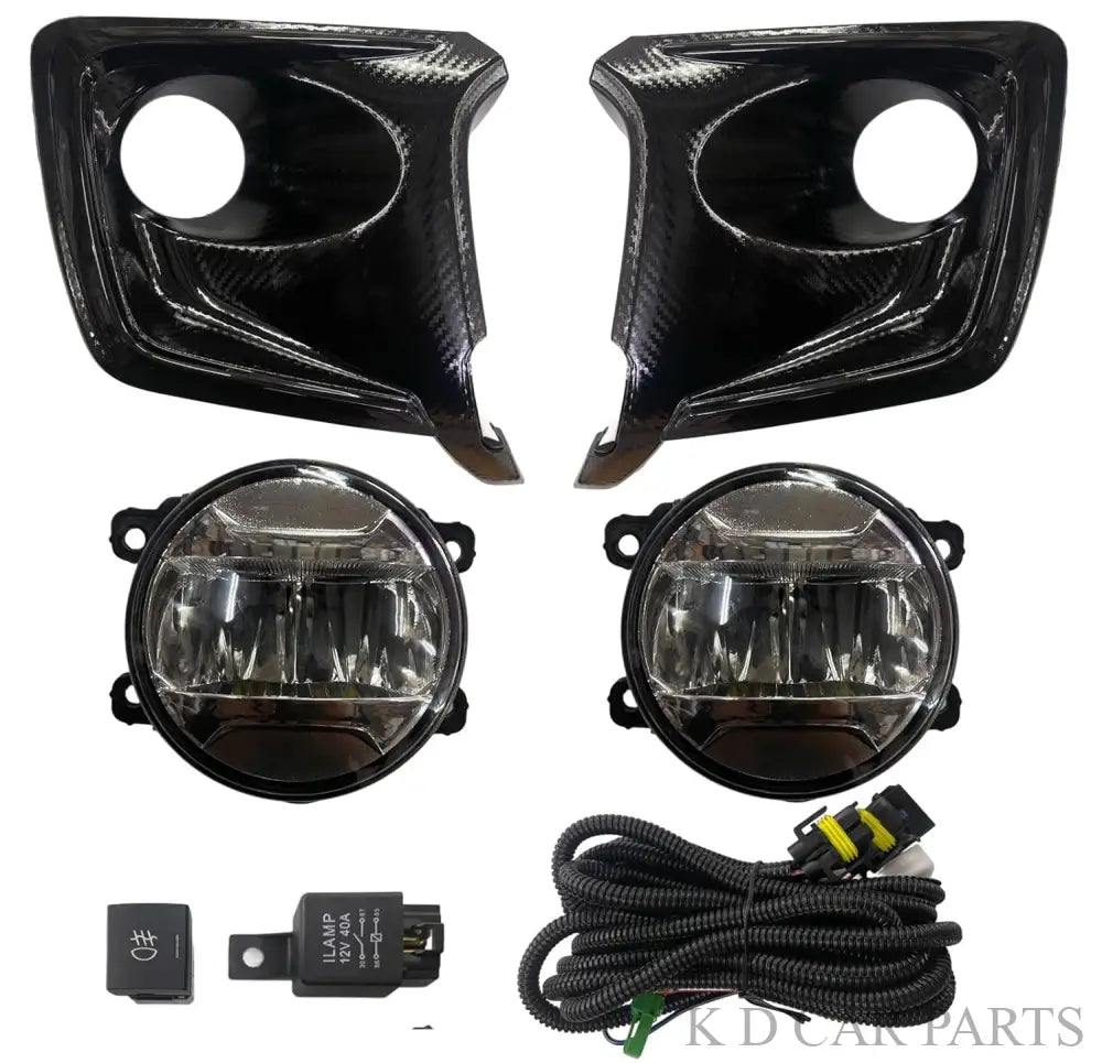 K D Fog Lamp Set For Toyota Glanza Kit With Bulb Wiring Relay & Switch (Pair)2023-NOW Model fog lamp