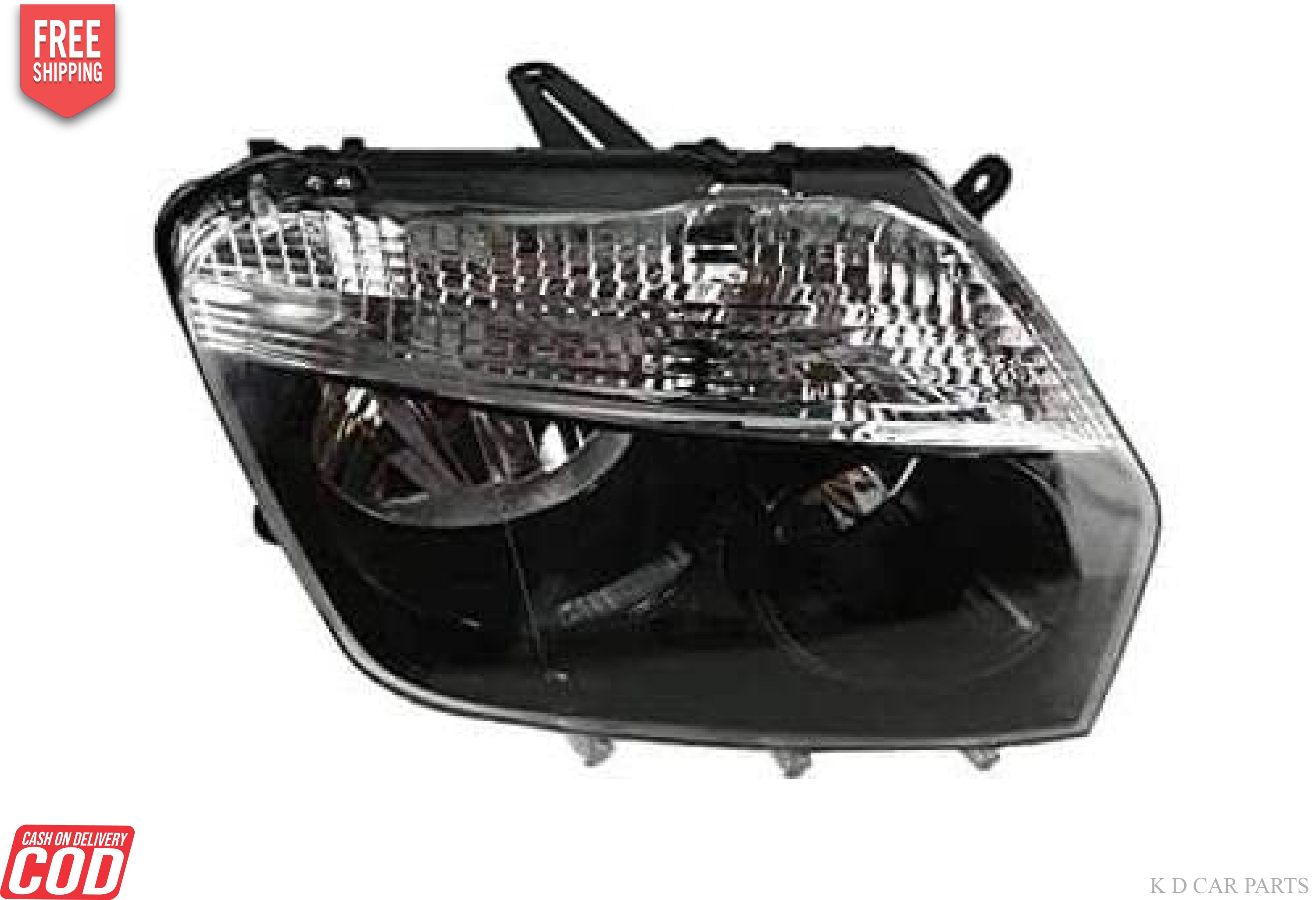 Black headlights for Duster

