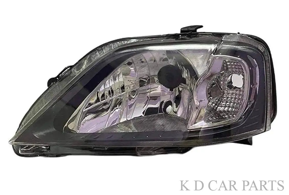 Logan black finish headlight