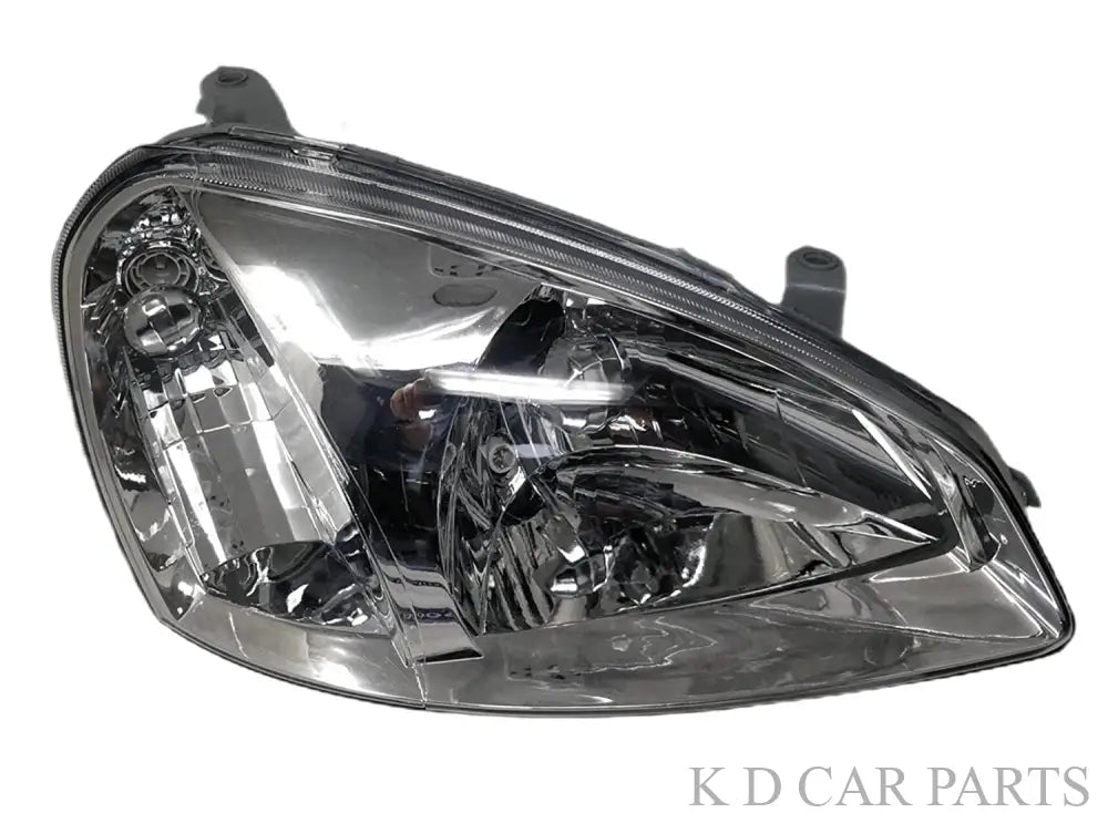 A K D brand headlight assembly designed for specific Tata vehicle models, showcasing a clear lens and reflective interior.