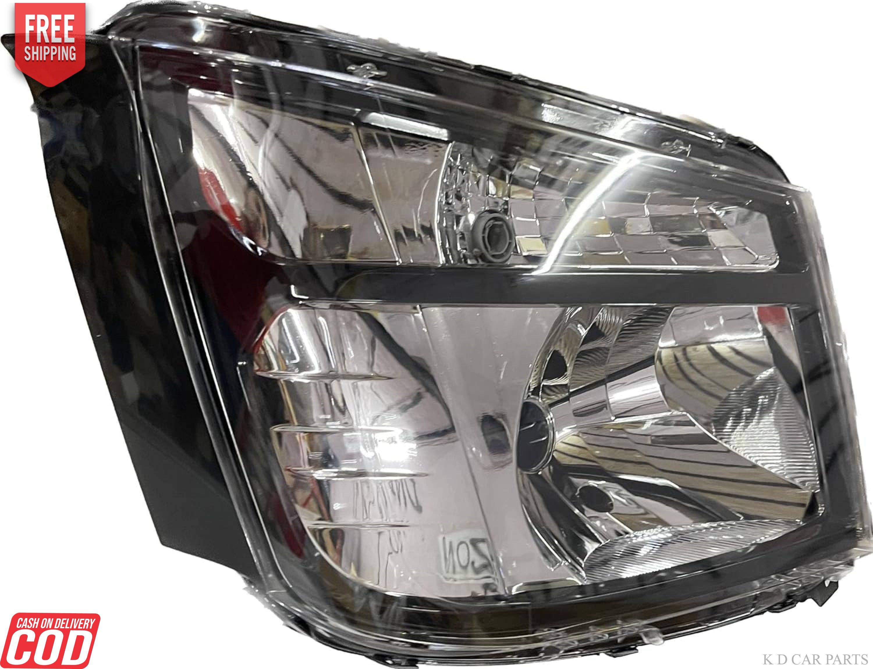 headlight assembly for TATA INTRA vehicle, showcasing the front lighting system with reflectors and glass lens.