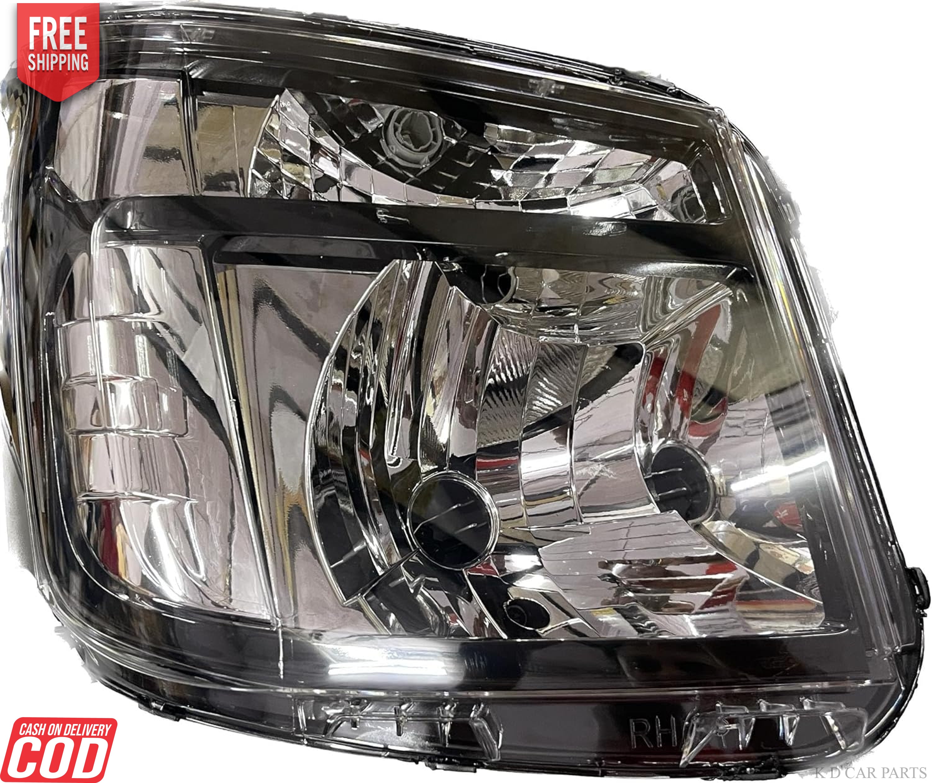 headlight assembly for TATA INTRA vehicle, showcasing the front lighting system with reflectors and glass lens.