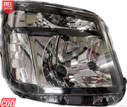 headlight assembly for TATA INTRA vehicle, showcasing the front lighting system with reflectors and glass lens.