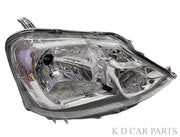 A clear headlight lens for Toyota Etios vehicle, showcasing the bulb and the lens without any additional accessories.