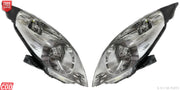 Silver headlight for Chevrolet Beat 2010-2014 model without adjustable motor.