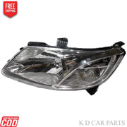 A front left headlight for a Chevrolet Sail vehicle. The headlight is shiny and reflective with a black housing and a visible bulb.