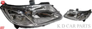 A front  headlight set  for a Chevrolet Sail vehicle. The headlight is shiny and reflective with a black housing and a visible bulb.