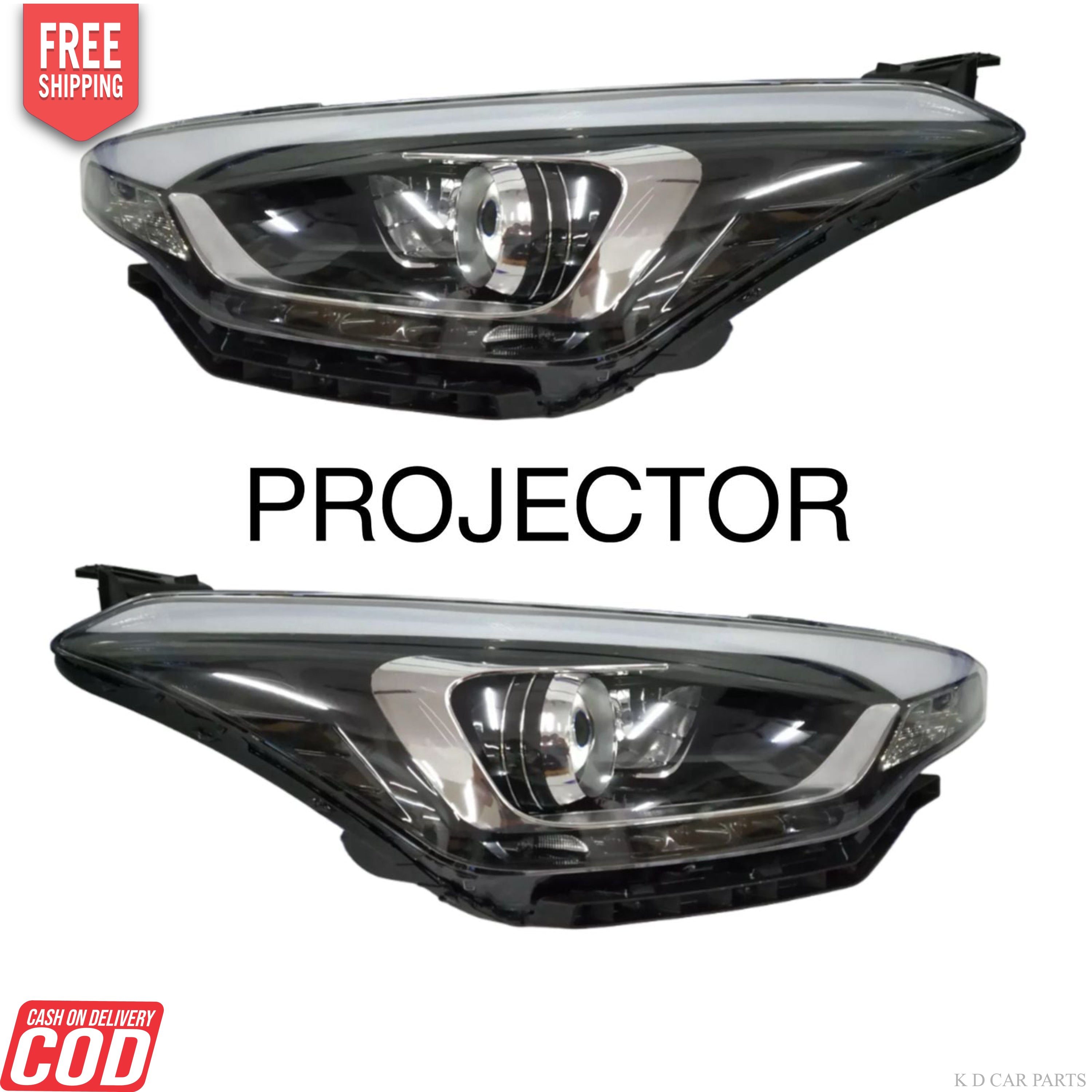 K D HEADLIGHT FOR HYUNDAI I20 ACTIVE 2015-2018 / ELITE 2014- 2020 SET HEADLIGHT